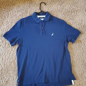 NAUTICA BLUE MENS POLO SHIRT